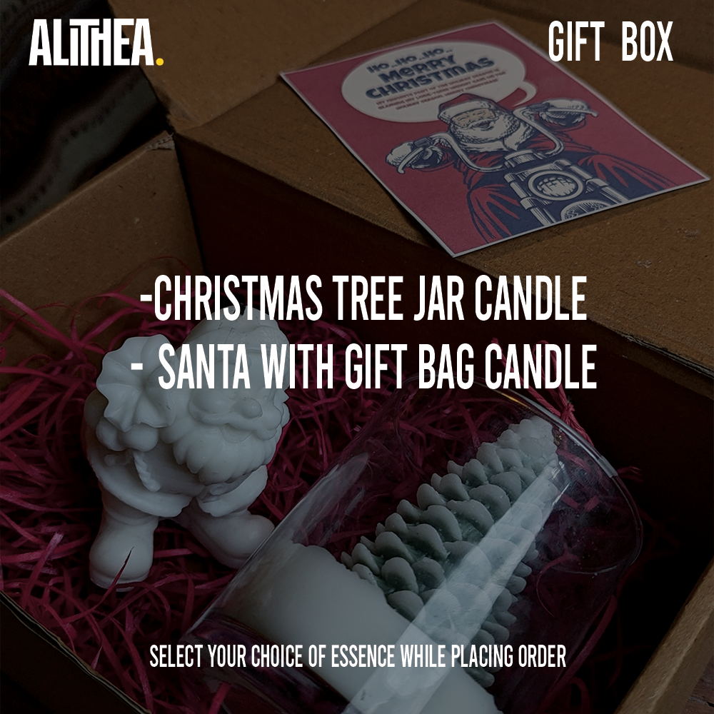 SCENTED CANDLE JAR WITH SECRET SANTA CANDLE Alithea