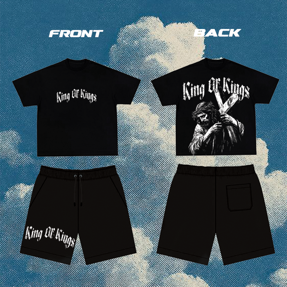 KING OF KINGS CO-ORD set (T-shirt + Shorts combo ) (Copy) Alithea